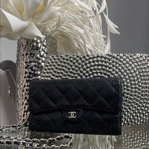 CHANEL Black Quilted Wallet